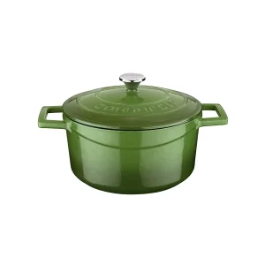 Lava Döküm Yuvarlak Tencere. Folk Çap(Ø)20cm - Yeşil