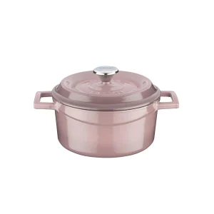 Lava Döküm Yuvarlak Tencere. Trendy Çap(Ø) 12cm - Pembe
