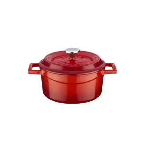 Lava Döküm Yuvarlak Tencere. Trendy Çap(Ø) 12cm - Kırmızı