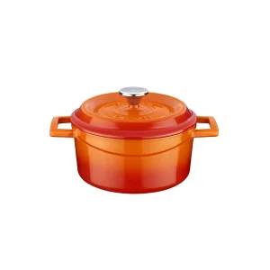 Lava Döküm Yuvarlak Tencere. Trendy Çap(Ø) 14cm - Turuncu