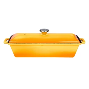 Lava Döküm Ekmek Tenceresi / Terrine Serisi. Ölçü 11x29cm - Sarı