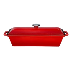 Lava Döküm Ekmek Tenceresi / Terrine Serisi. Ölçü 11x29cm - Kırmızı