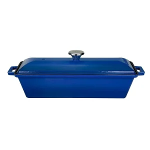 Lava Döküm Ekmek Tenceresi / Terrine Serisi. Ölçü 11x29cm - Mavi