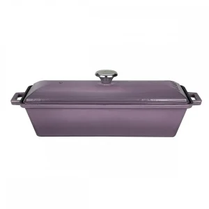 Lava Döküm Ekmek Tenceresi / Terrine Serisi. Ölçü 11x29cm - Mor