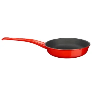 Lava Döküm Yuvarlak Kızartma Tavası Döküm Demir Yekpare Saplı Çap(Ø)24cm.